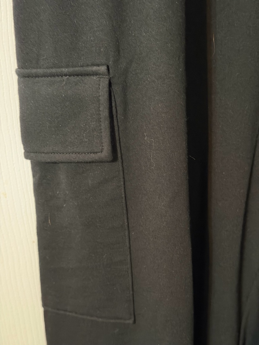 Ava & Viv Black Wide Leg Cargo Pants 1X Elastic Waist Pull On Pockets NWT - Picture 5 of 8